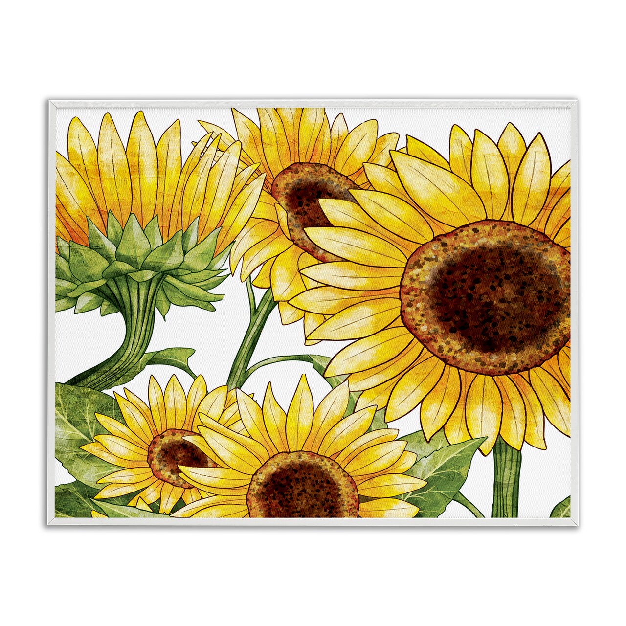 Stupell Industries Rustic Bloom Sunflowers Framed Giclee, design by Kim Allen